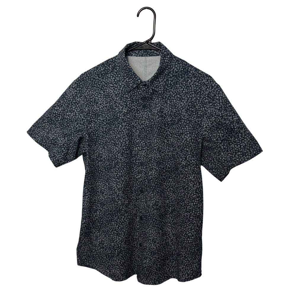 Lululemon Airing Easy Shirt Mens Large Pip Antique White Iron Blue Performance